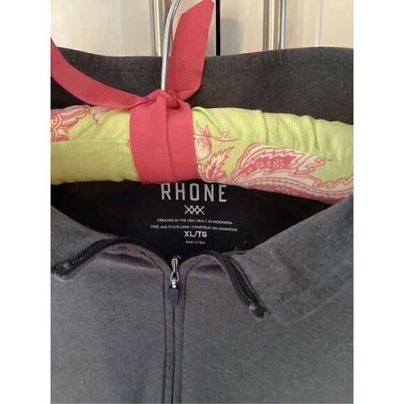 Rhône Mens Reign Midweight 1/4 Zip Sweatshirt Sz XL Gray Activewear - Picture 3 of 11
